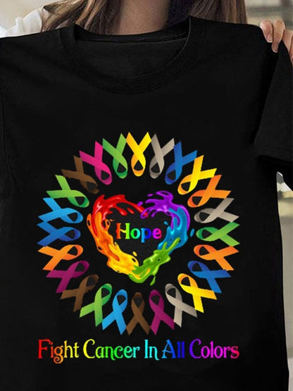 Breast Cancer Awareness Print T-Shirt