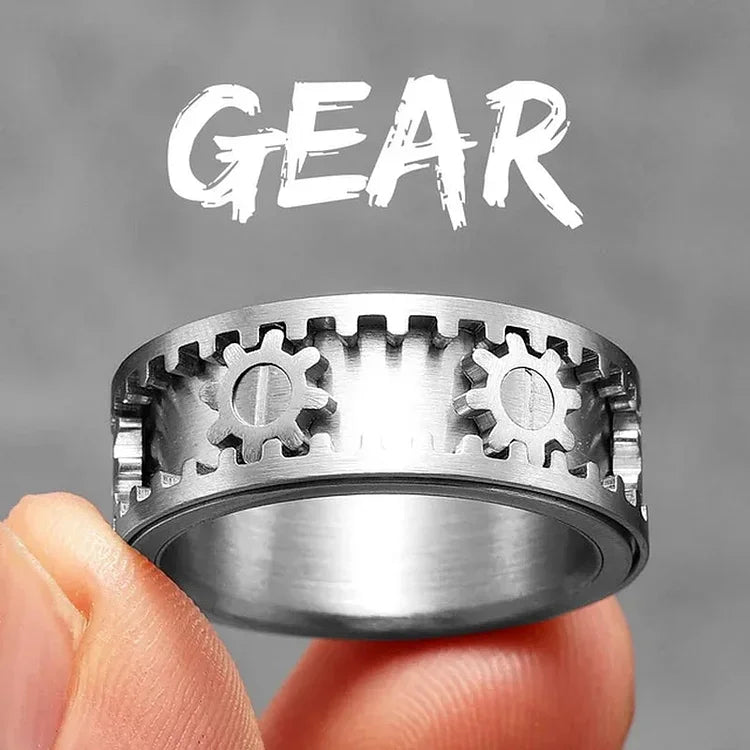 🔥925 Sterling Silver Personalized Stress Reducing Rotatable Gear Ring