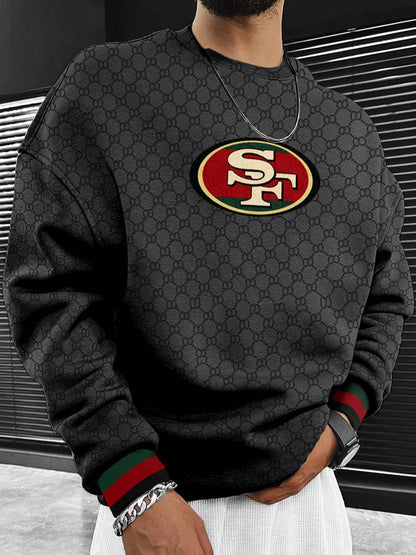 San Francisco 49ers  Men's Crew Neck Sweatshirt Black