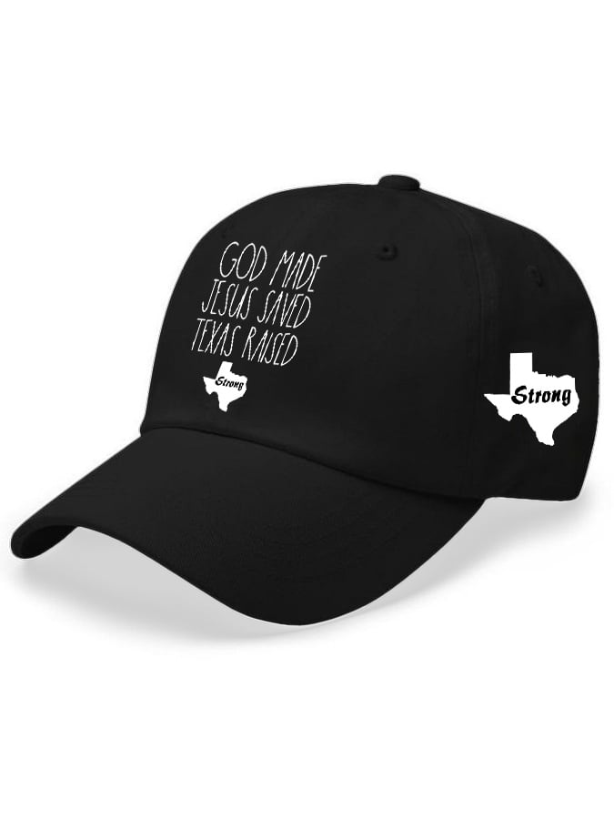 🙏💔Join us in praying for Texas.🙏Retro Texas Strong God Made Jesus Saved Texas Raised Print Baseball Cap