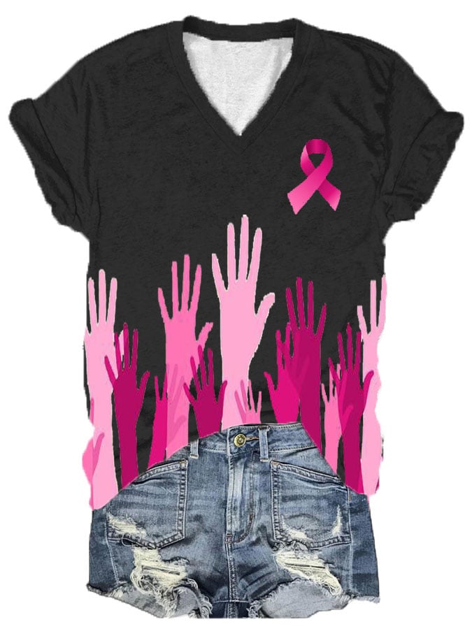 Breast Cancer Women's Printed T-Shirt
