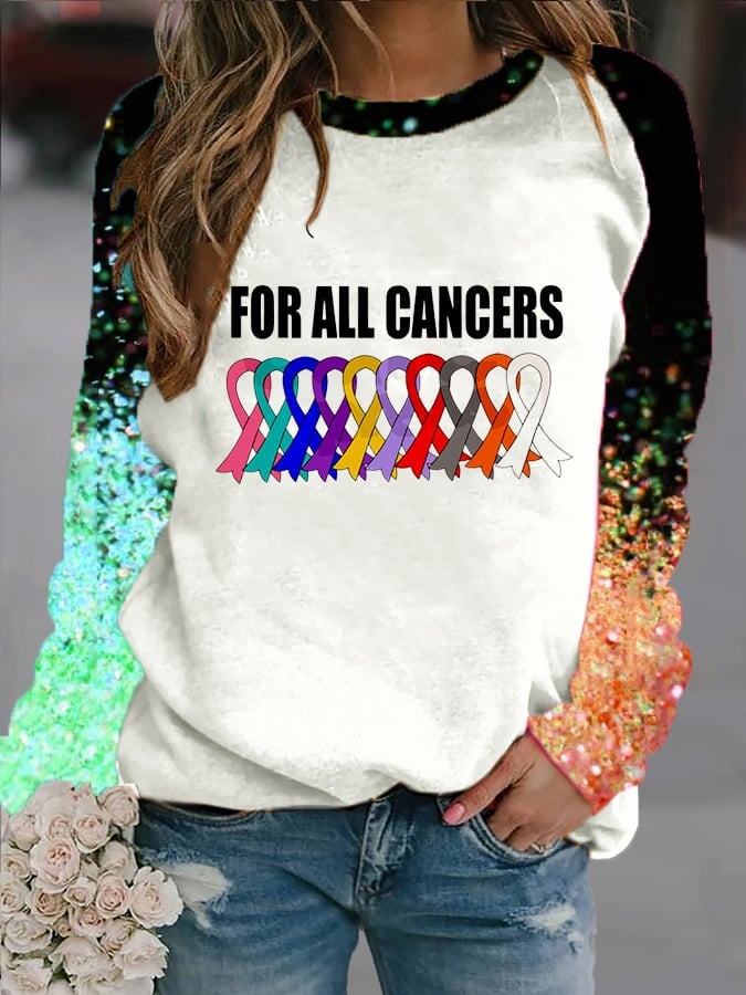 Breast Cancer Print Sweatshirt