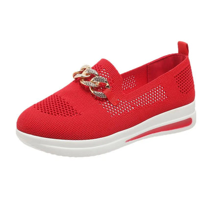 👍Last Day Promotion 80% OFF – 2023🌹 Women's Woven Breathable Orthopedic Wedge Sneakers
