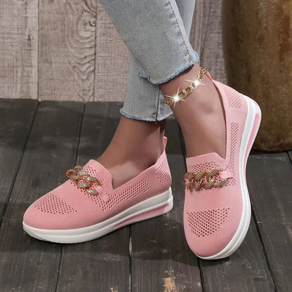 👍Last Day Promotion 80% OFF – 2023🌹 Women's Woven Breathable Orthopedic Wedge Sneakers