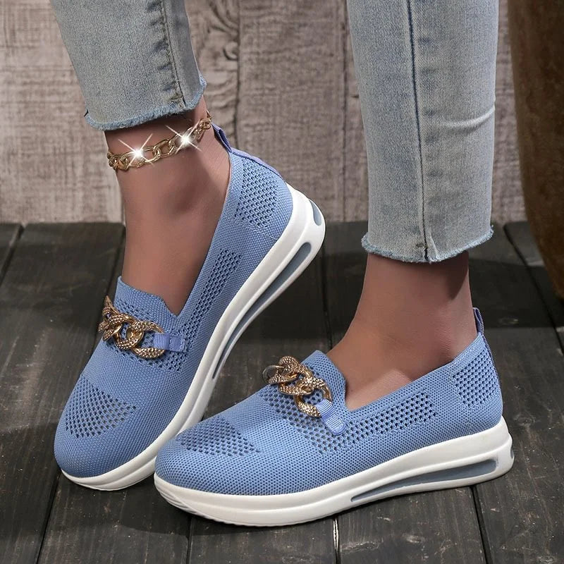 👍Last Day Promotion 80% OFF – 2023🌹 Women's Woven Breathable Orthopedic Wedge Sneakers