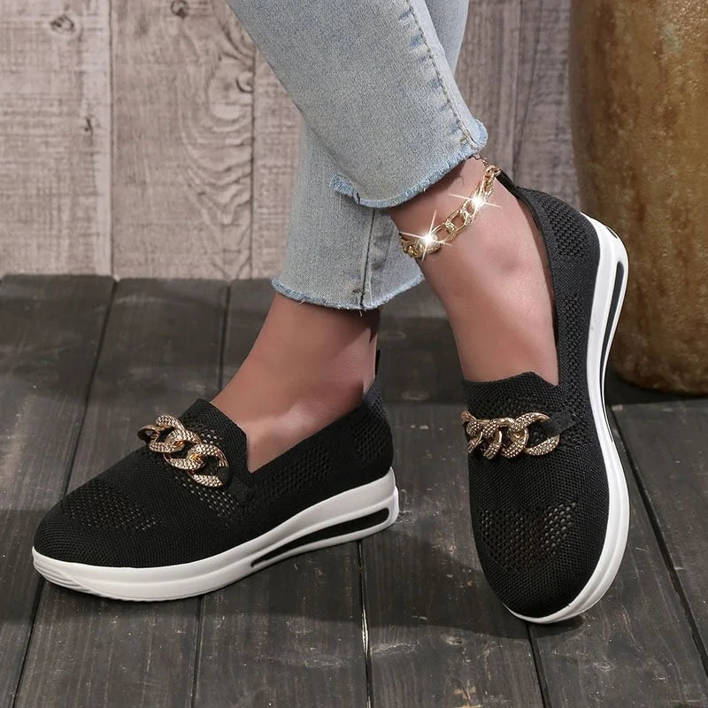 👍Last Day Promotion 80% OFF – 2023🌹 Women's Woven Breathable Orthopedic Wedge Sneakers