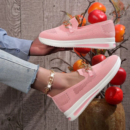 👍Last Day Promotion 80% OFF – 2023🌹 Women's Woven Breathable Orthopedic Wedge Sneakers