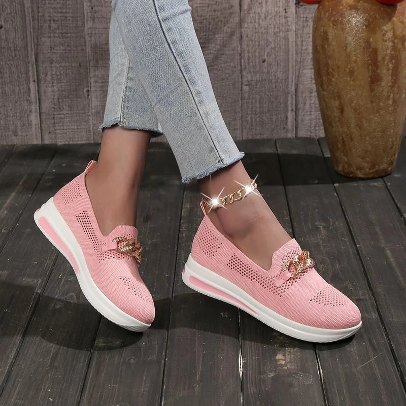 👍Last Day Promotion 80% OFF – 2023🌹 Women's Woven Breathable Orthopedic Wedge Sneakers