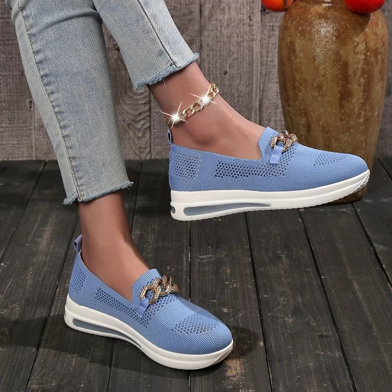 👍Last Day Promotion 80% OFF – 2023🌹 Women's Woven Breathable Orthopedic Wedge Sneakers
