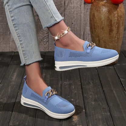 👍Last Day Promotion 80% OFF – 2023🌹 Women's Woven Breathable Orthopedic Wedge Sneakers