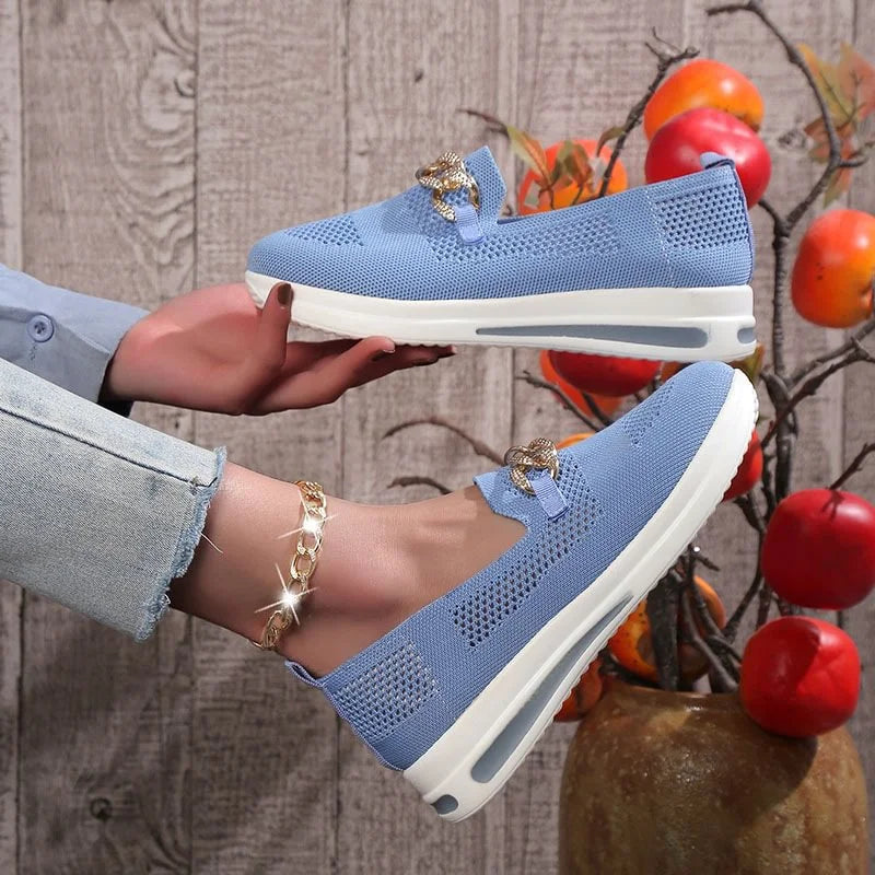 👍Last Day Promotion 80% OFF – 2023🌹 Women's Woven Breathable Orthopedic Wedge Sneakers
