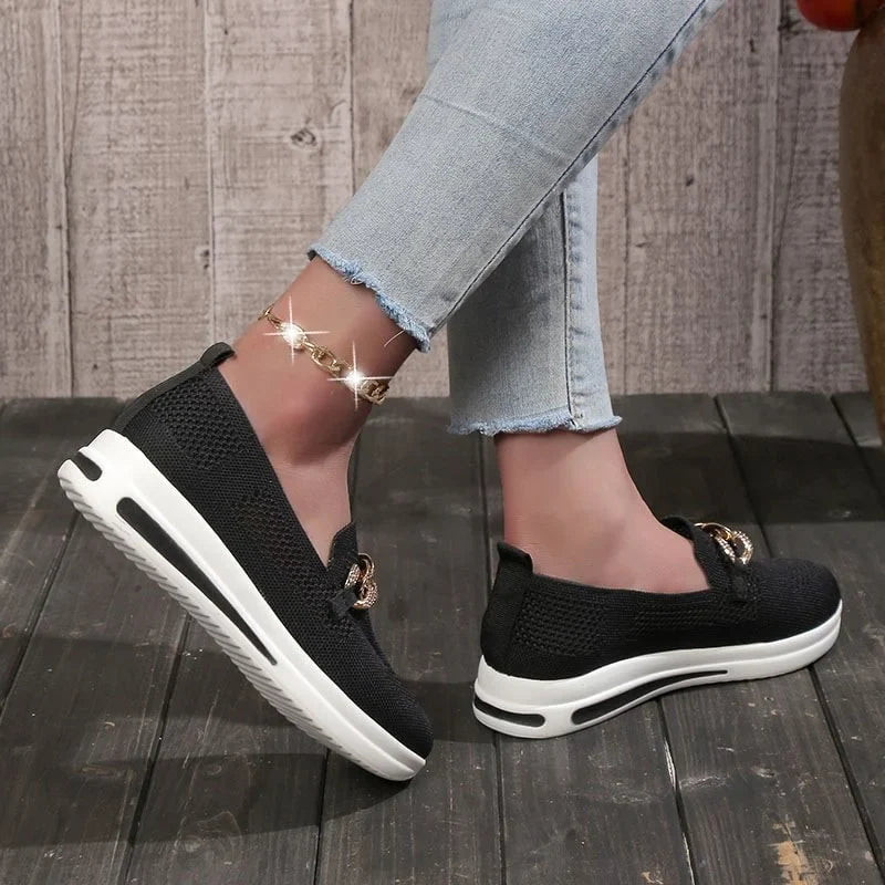 👍Last Day Promotion 80% OFF – 2023🌹 Women's Woven Breathable Orthopedic Wedge Sneakers