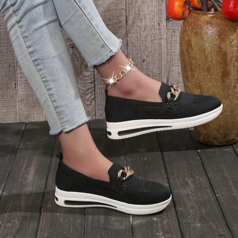👍Last Day Promotion 80% OFF – 2023🌹 Women's Woven Breathable Orthopedic Wedge Sneakers