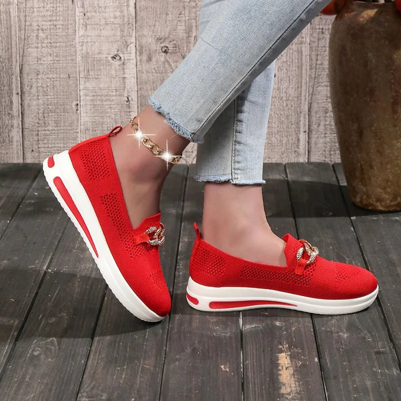 👍Last Day Promotion 80% OFF – 2023🌹 Women's Woven Breathable Orthopedic Wedge Sneakers