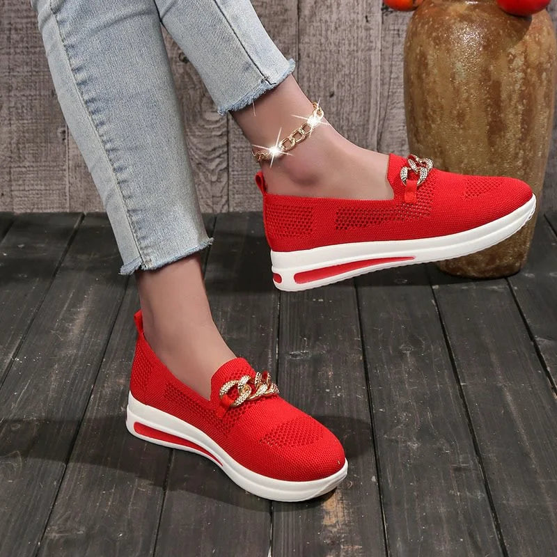 👍Last Day Promotion 80% OFF – 2023🌹 Women's Woven Breathable Orthopedic Wedge Sneakers