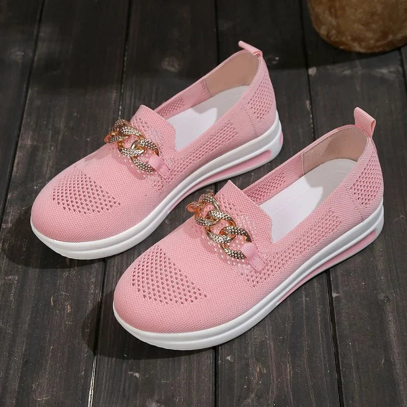 👍Last Day Promotion 80% OFF – 2023🌹 Women's Woven Breathable Orthopedic Wedge Sneakers