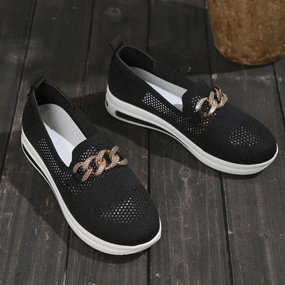 👍Last Day Promotion 80% OFF – 2023🌹 Women's Woven Breathable Orthopedic Wedge Sneakers