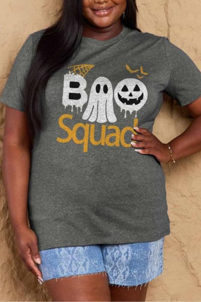 Halloween Boo Squad Graphic Cotton T-Shirt