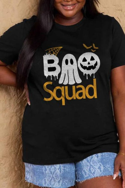 Halloween Boo Squad Graphic Cotton T-Shirt