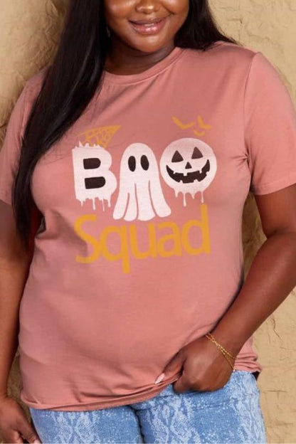 Halloween Boo Squad Graphic Cotton T-Shirt