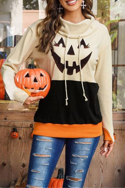 Long Sleeve Jack-O'-Lantern Graphic Sweatshirt