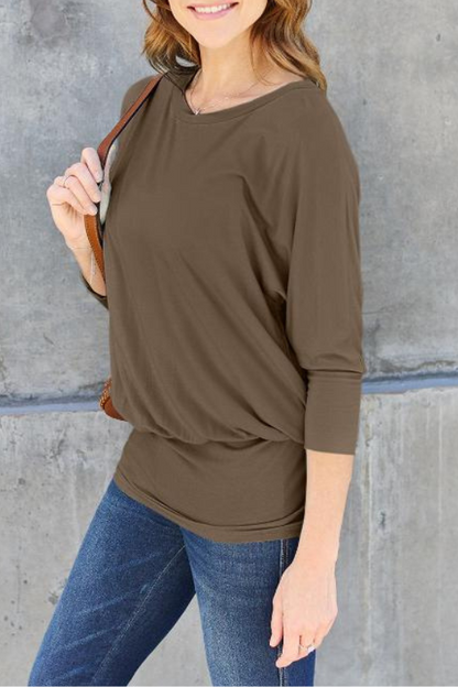 Women's Round Neck Wing Sleeve Blouse