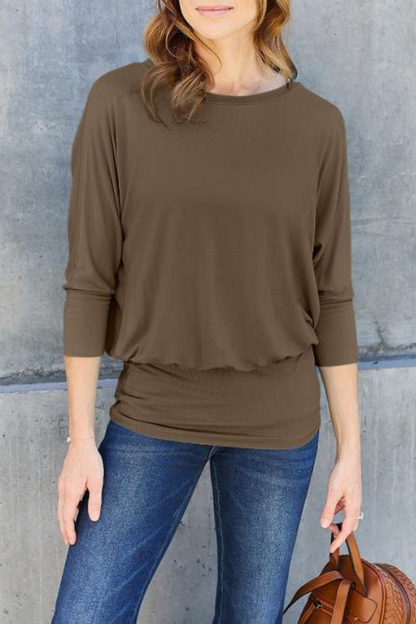 Women's Round Neck Wing Sleeve Blouse