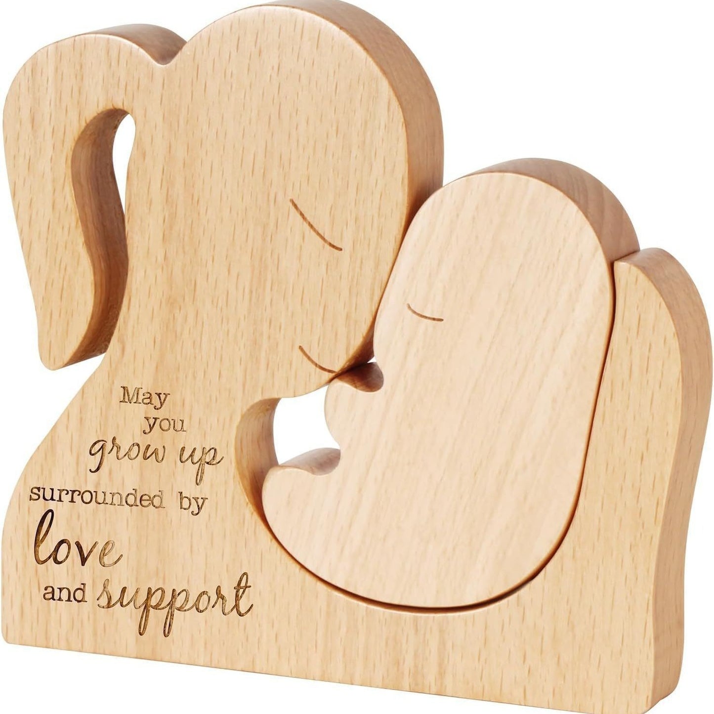Mother'S Day Gift Wooden Ornaments Festival Mother Baby Statue