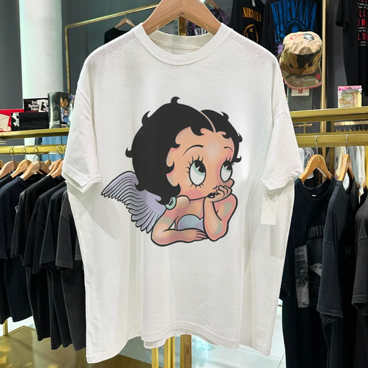 90's Heavenly Betty Vintage Washed White T-Shirt