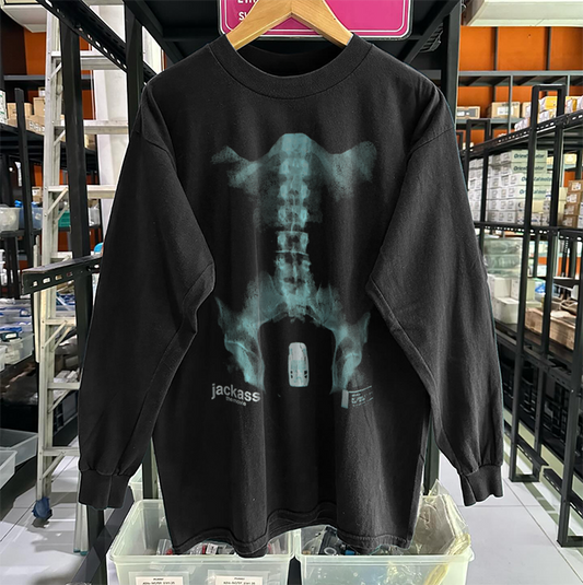 Jackass The Movie 'X-Ray' Black Washed Longsleeve