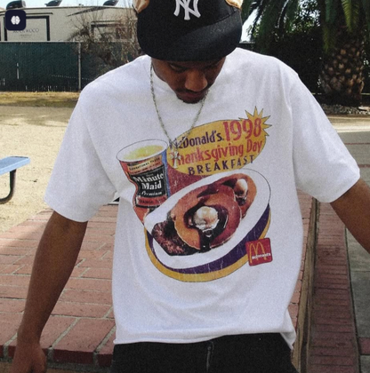 98 Thanksgiving Breakfast Promo White Vintage Washed T-Shirt