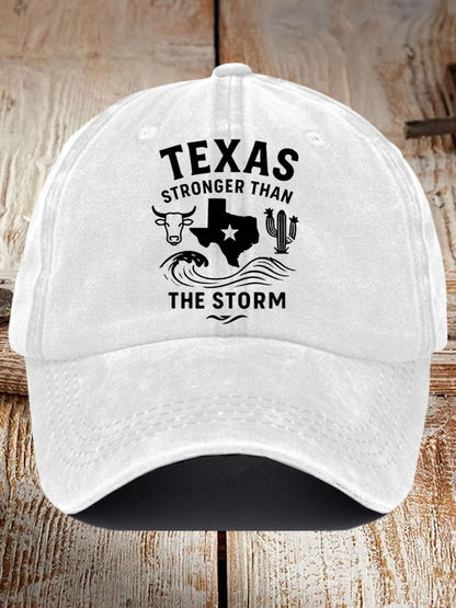 🙏💔Join us in praying for Texas.🙏Unisex Texas Stronger Than The Storm Print Baseball Cap
