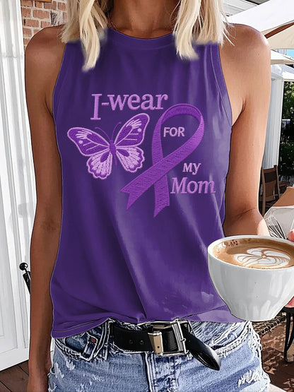 Women's Alzheimer's Knitted Print Vest