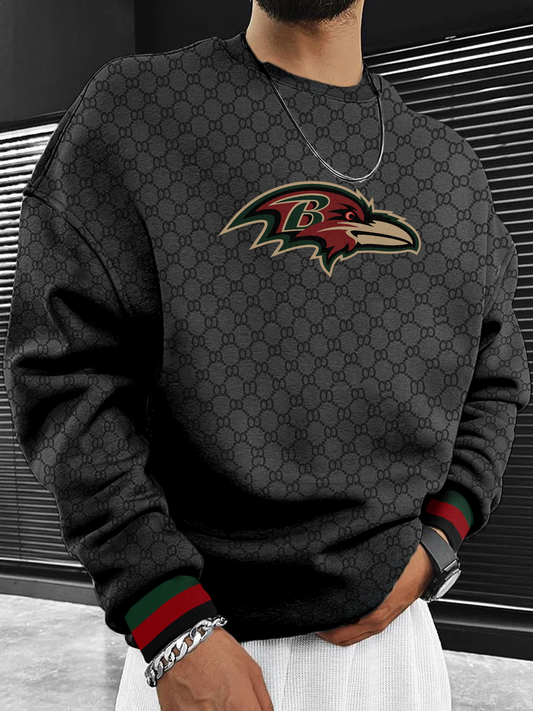 Baltimore Ravens  Men's Crew Neck Sweatshirt Black