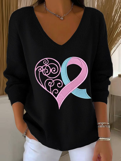 Women's Breast Cancer Awareness Long-Sleeved Top