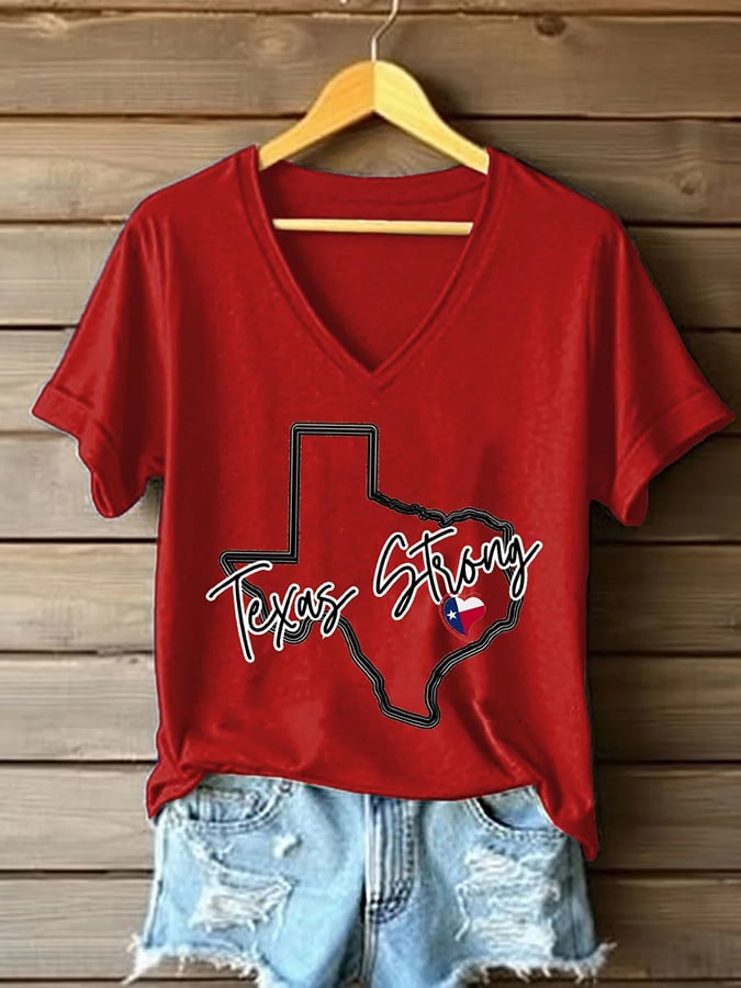 🙏💔Join us in praying for Texas.🙏Women's Texas Strong Print T-shirt
