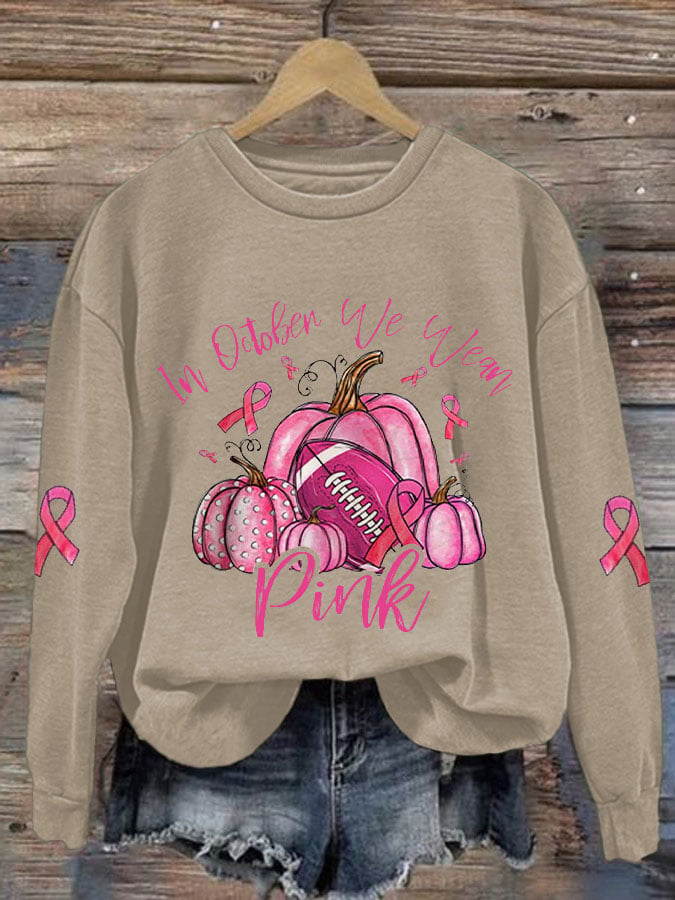 Women's In October We Wear Pink Sweatshirt