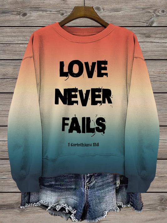 Women's Casual Fashion Faith Gradient Hoodie