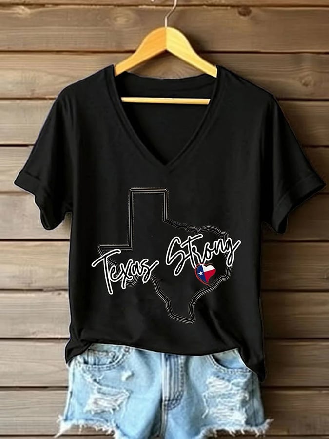 🙏💔Join us in praying for Texas.🙏Women's Texas Strong Print T-shirt