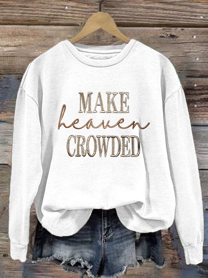 Women'S Casual Faith Print Sweatshirt