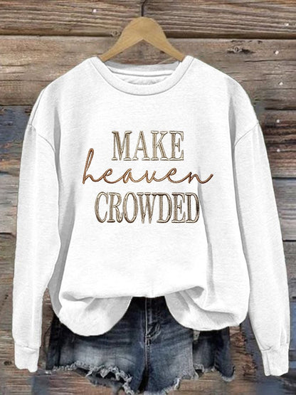 Women'S Casual Faith Print Sweatshirt