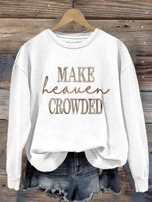 Women'S Casual Faith Print Sweatshirt