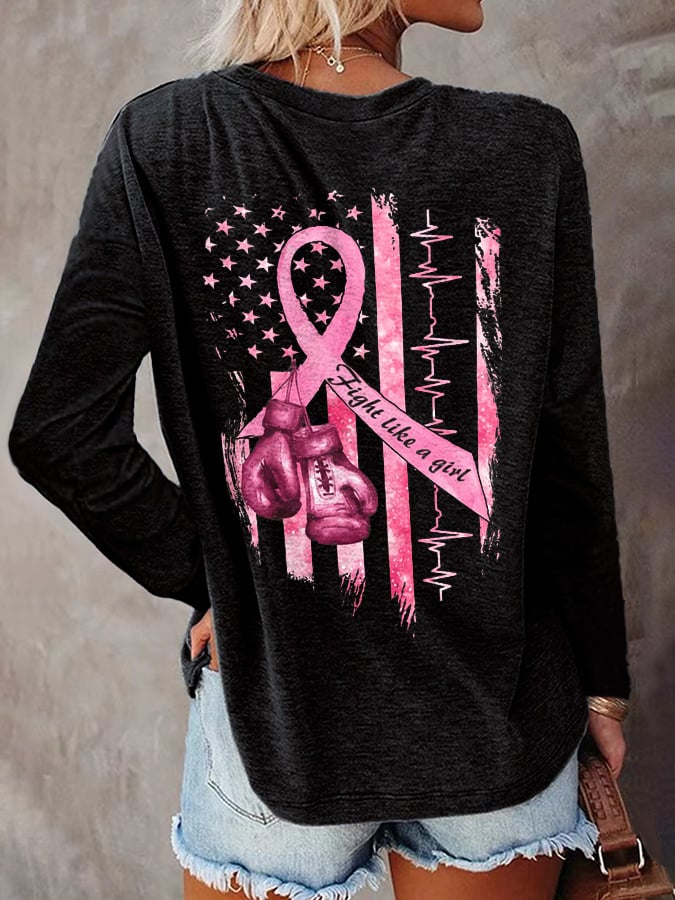 Women's Casual Printed Long Sleeve T-Shirt