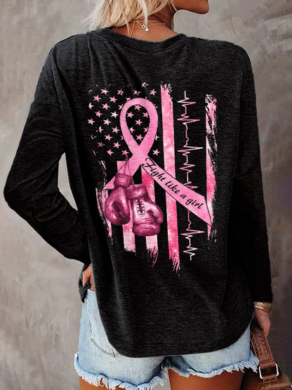 Women's Casual Printed Long Sleeve T-Shirt