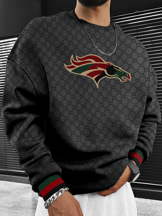 Denver Broncos  Men's Crew Neck Sweatshirt Black