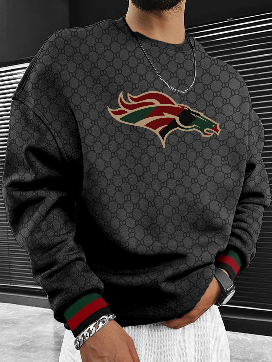 Denver Broncos  Men's Crew Neck Sweatshirt Black