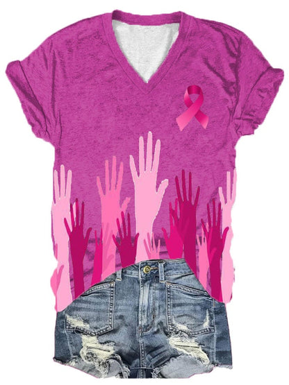 Breast Cancer Women's Printed T-Shirt