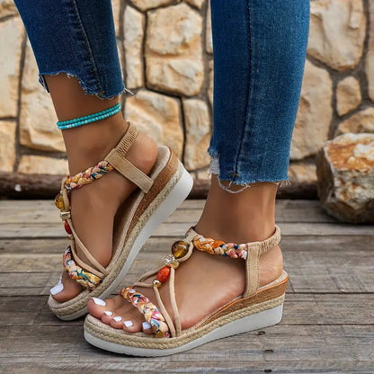 🔥🔥Last Day Promotion 50% OFF🔥Bohemian Wedge Heeled Women's Sandals