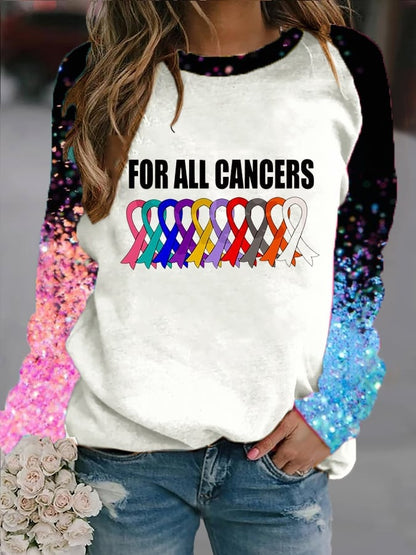 Breast Cancer Print Sweatshirt