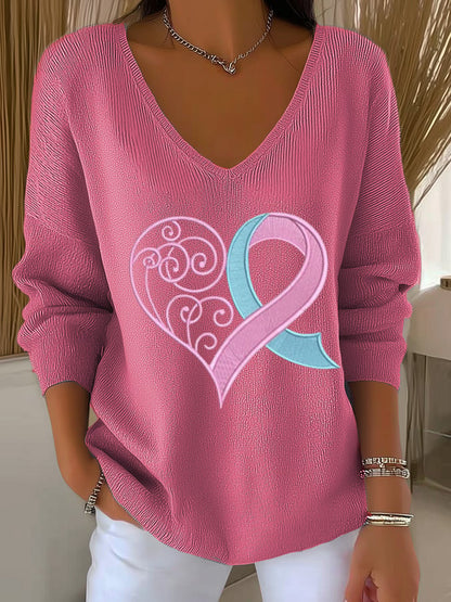 Women's Breast Cancer Awareness Long-Sleeved Top